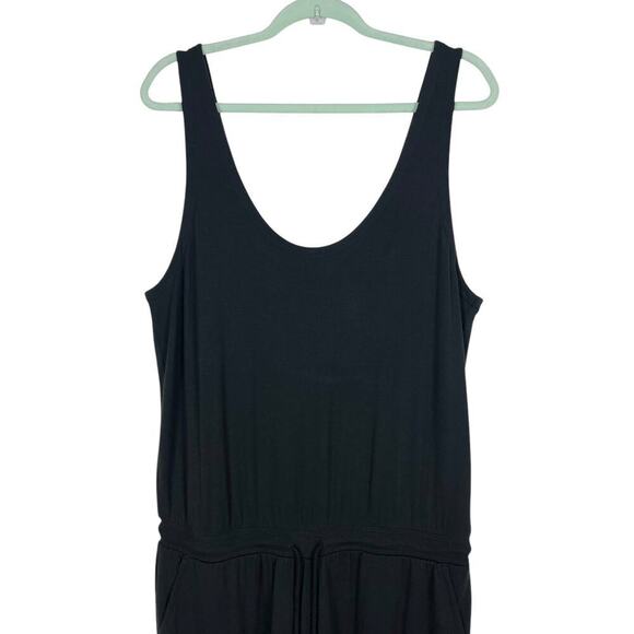 Athleta Balance Jogger Jumpsuit Black Large Tall Casual Comfy Sporty Lounge - Picture 5 of 13